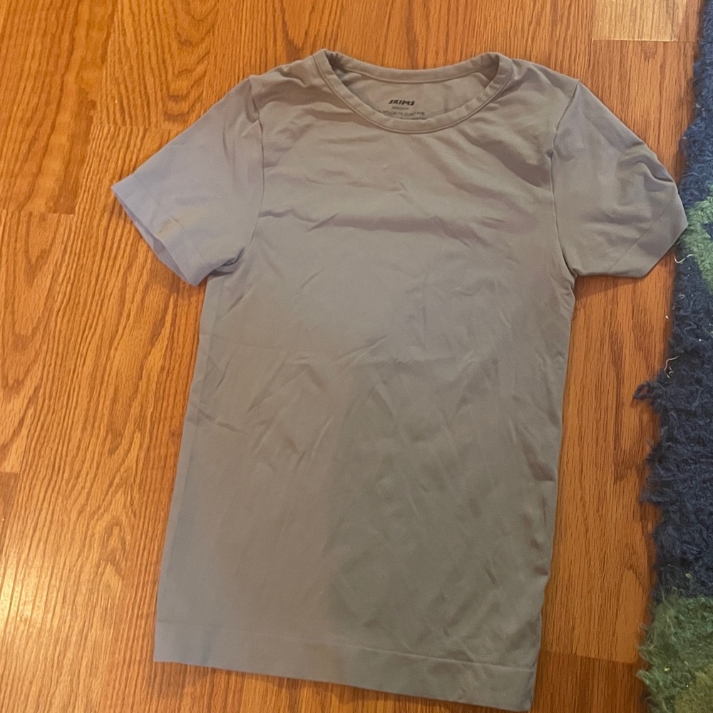 SKIMS Light Gray Short Sleeve Top